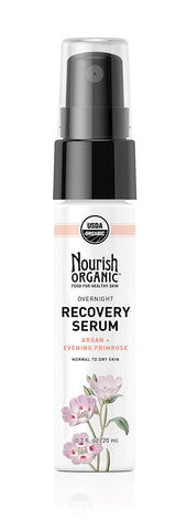 Nourish Organic Overnight Recovery Serum Argan & Evening Primrose-0.7 Oz