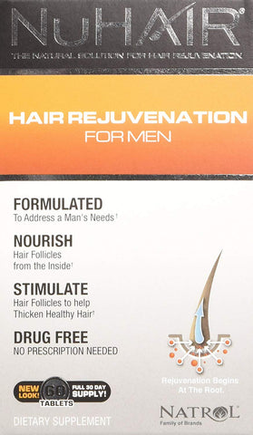 Natrol NuHair Rejuvenation For Men-60 Tablets