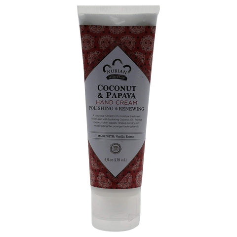 Nubian Heritage Coconut & Papaya With Vanilla Beans Hand Cream-4 Oz