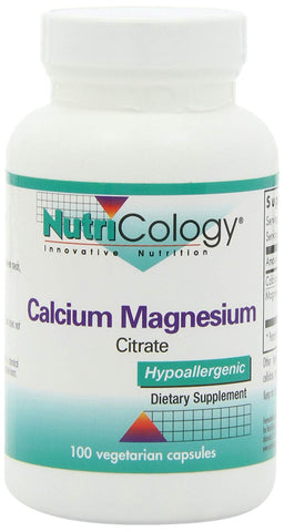 Nutri Cology Calcium Magnesium Citrate-100 Vegetarian Capsules