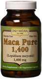 Only Natural Maca Pure 1400 Mg -60 Vegetarian Capsules