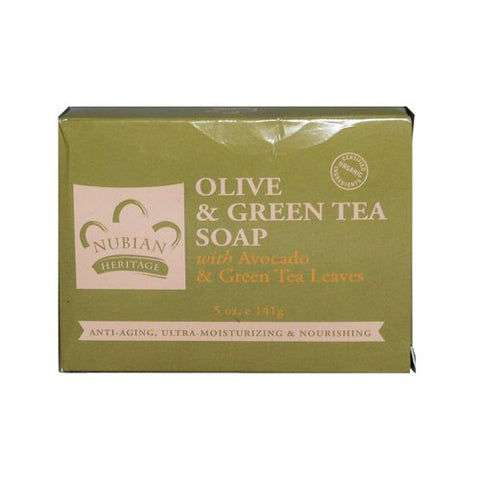 Nubian Heritage Olive & Green Tea Bar Soap With Avocado-5 Oz