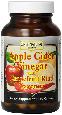 Only Natural Apple Cider Vinegar Plus Grapefruit Rind Cayenne-90 Capsules