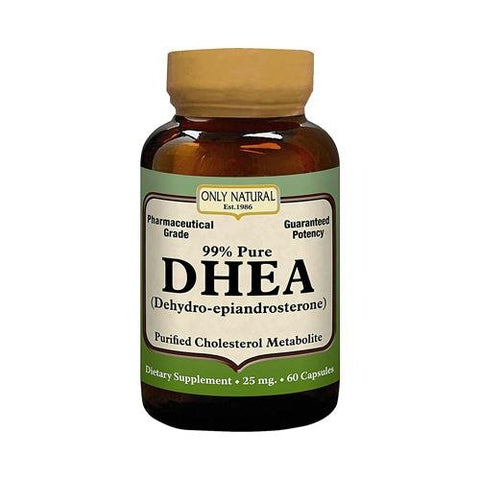 Only Natural 99% Pure DHEA Dehydro-Epiandrosterone 50 Mg-60 Capsules