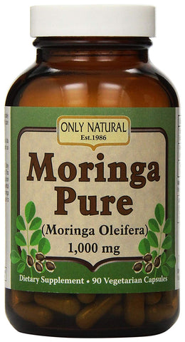 Only Natural Moringa Pure 1000 Mg-90 Vegetarian Capsules