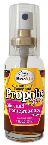 Bee Life Honey Propolis Spray Mint And Pomegranate Flavor-1 Oz