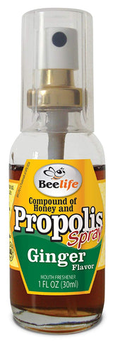 Bee Life Honey & Propolis Spray Ginger Flavor-1 Oz