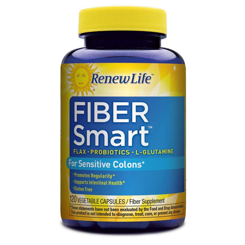 Renew Life Fiber Smart For Sensitive Colons-120 Vegetable Capsules