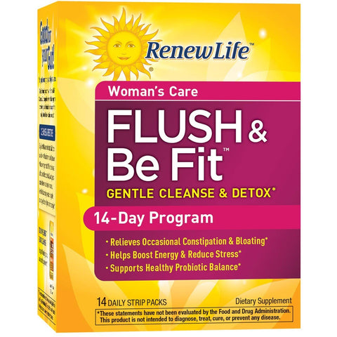 Renew Life Women's Care Flush & Be Fit Gentle Cleanse & Detox-14 Daily Strip Packs