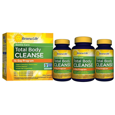 Renew Life Total Body Cleanse 14 Day Program-140 Vegetable Capsules