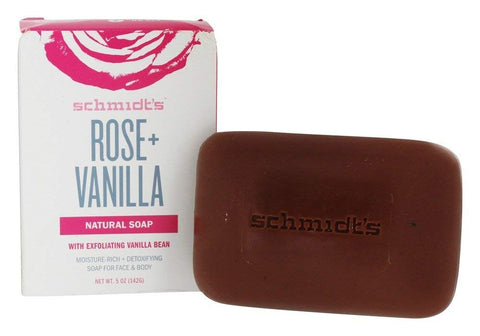 Schmidt's Rose & Vanilla Natural Soap With Exfoliating Vanilla Bean-0.5 Oz