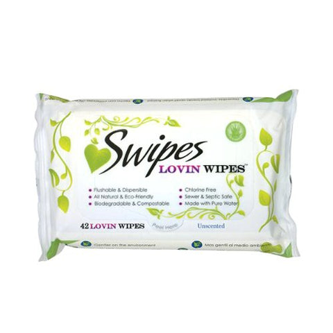 Swipes Lovin Wipes Unscented-42 Intimate Wipes