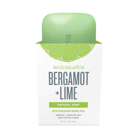 Schmidt's Bergamot & Lime Natural Soap With Exfoliating Orange Peel-0.5 Oz