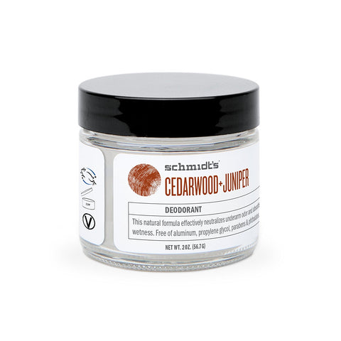 Schmidt's Cedarwood & Juniper Deodorant Jar-2 Oz
