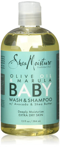 Shea Moisture Olive Oil & Marula Baby Wash & Shampoo With Avacado & Shea Butter-13 Oz