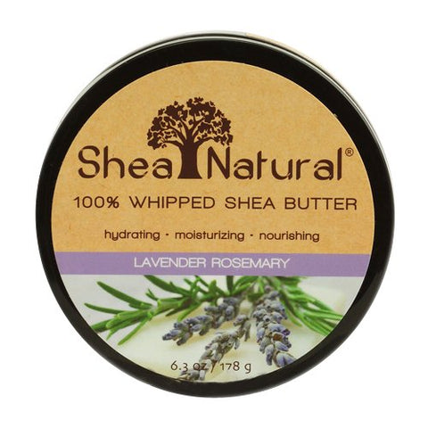 Shea Natural 100% Whipped Shea Butter Lavender Rosemary-6.3 Oz