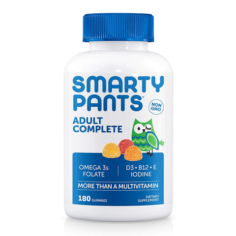 Smarty Pants Adult Complete Multi Plus Omega 3 & Vitamin D-180 Delicious Gummies