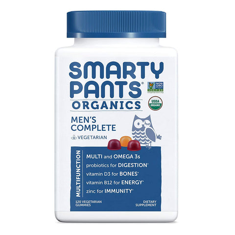 Smarty Pants Organics Men's Complete Multifunction Gummies-120 Vegetarian Gummies