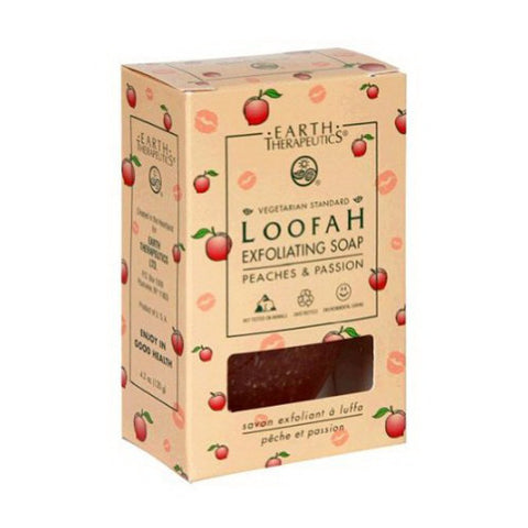 Earth Therapeutics Loofah Exfoliating Soap Peaches & Passion-4.2 Oz