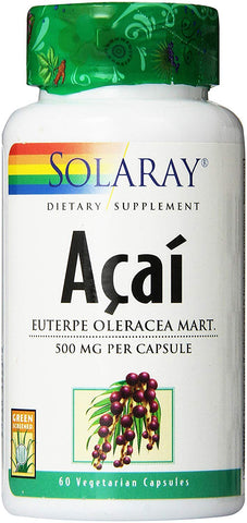 Solaray Acai Euterpe Oleracea Mart 500 Mg-60 Vegetarian Capsules