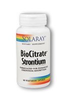 Solaray Bio Citrate Strontium Dietary Supplement-60 Vegetarian Capsules