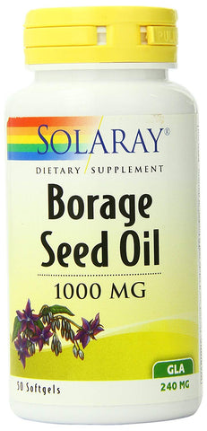 Solaray Borage Seed Oil 1000 Mg-50 Softgels