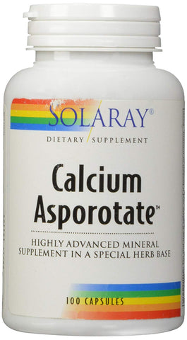 Solaray Calcium Asporotate Dietary Supplement-100 Capsules