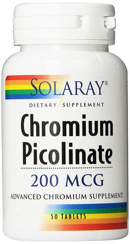 Solaray Chromium Picolinate 200 Mcg-50 Tablets
