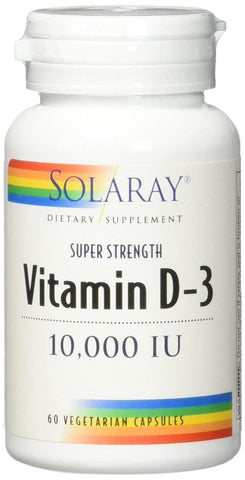 Solaray Vitamin D-3 10,000 IU-60 Vegetarian Capsules