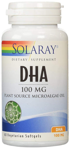 Solaray DHA 100 Mg Plant Source Microalgae Oil-60 Vegetarian Softgels