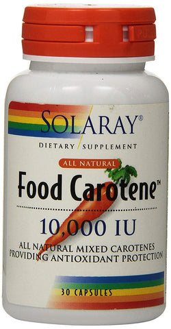 Solaray Food Carotene 10,000 IU-30 Capsules