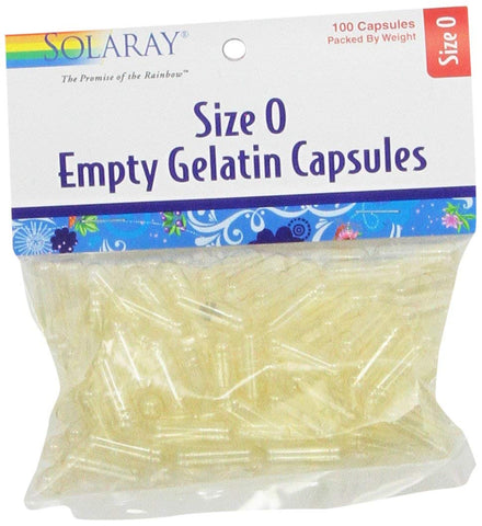 Solaray Size 0 Empty Gelatin Capsules-100 Capsules