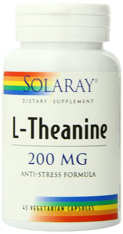 Solaray L-Theanine 200 Mg Anti-Stress Formula-45 Vegetarian Capsules