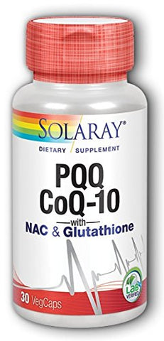 Solaray PQQ, CoQ10 With NAC & Glutathione-30 Veg Caps