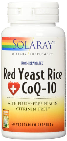 Solaray Red Yeast Rice CoQ-10 With Flush Free Niacin-60 Vegetarian Capsules