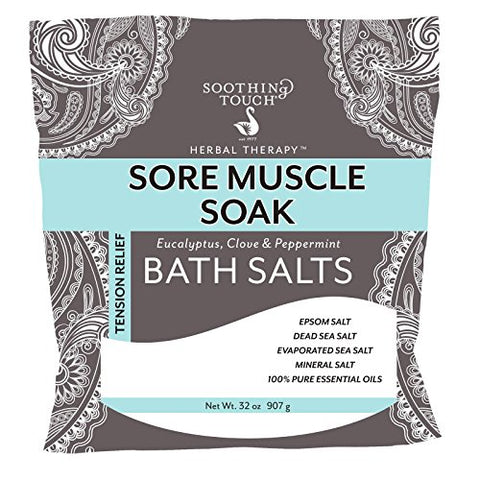 Soothing Touch Herbal Therapy Sore Muscle Soak Bath Salts-32 Oz