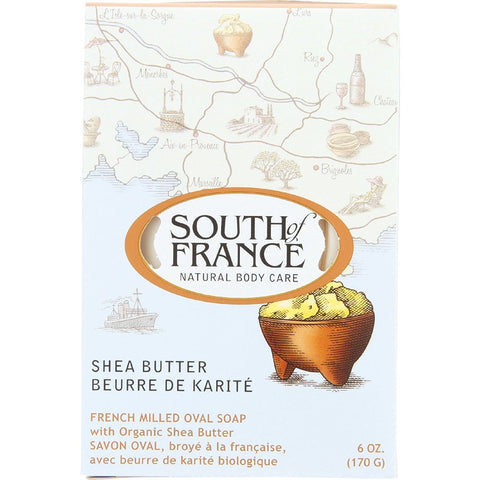 South Of France Shea Butter French Milled Oval Soap-6 Oz