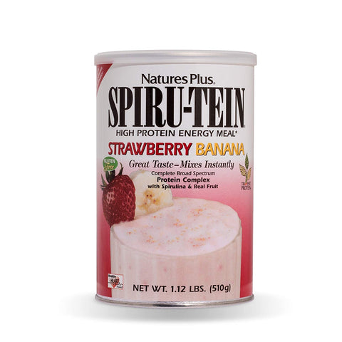 Natures Plus Spiru-Tein Strawberry Banana Flavor-1.12 Lb
