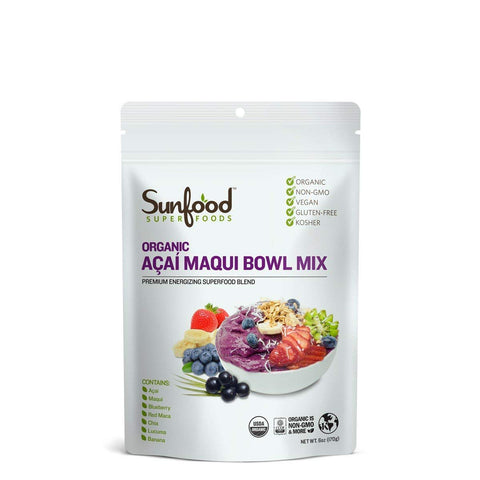 Sunfood Superfoods Organic Acai Maqui Bowl Mix-6 Oz
