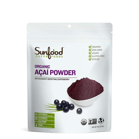 Sunfood Superfoods Organic Acai Powder-8 Oz