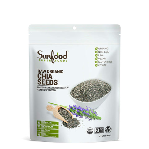 Sunfood Superfoods Raw Organic Chia Seeds-16 Oz
