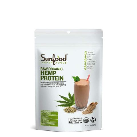 Sunfood Superfoods Raw Organic Hemp Protein-8 Oz
