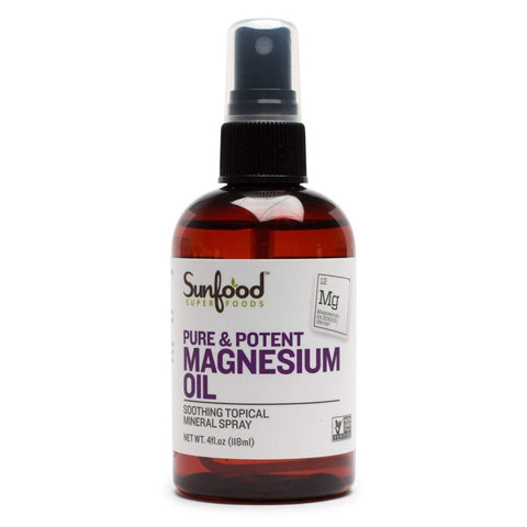 Sunfood Superfoods Pure & Potent Magnesium Oil-4 Oz