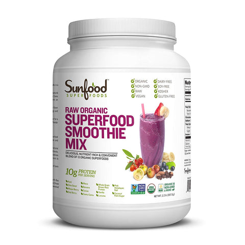 Sunfood Superfoods Raw Organic Superfood Smoothie Mix-2.2 Lb