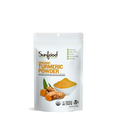 Sunfood Superfoods Organic Turmeric Powder-4 Oz