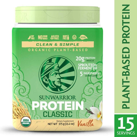 Sun Warrior Classic Protein Vanilla Flavor-13.2 Oz