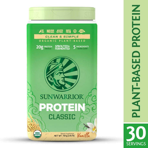 Sun Warrior Classic Protein Vanilla Flavor-1.65 Lbs