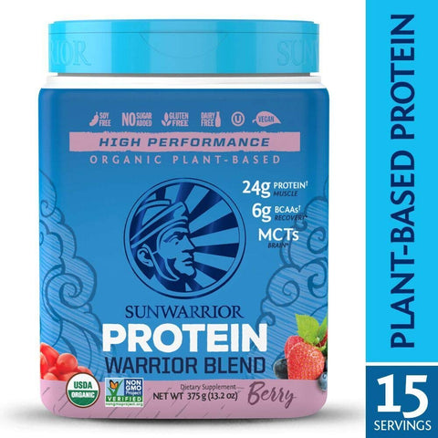 Sun Warrior Warrior Blend Plant Based Protein Berry Flavor-13.2 Oz