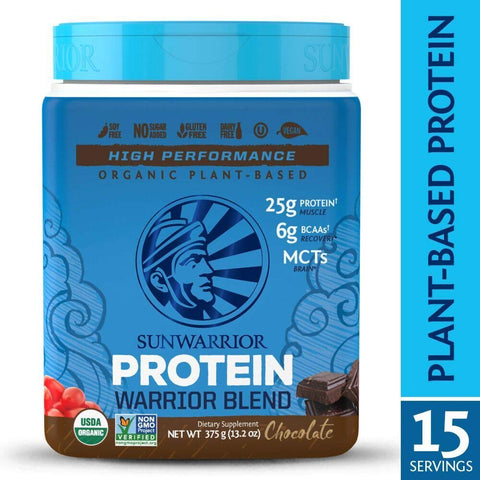 Sun Warrior Warrior Blend Plant Based Protein Chocolate Flavor-13.2 Oz