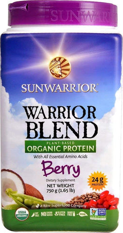 Sun Warrior Warrior Blend Plant Based Protein Berry Flavor-1.65 Lb